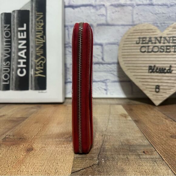 Kate Spade Red Patent Leather Zip Around Wallet - Picture 4 of 15